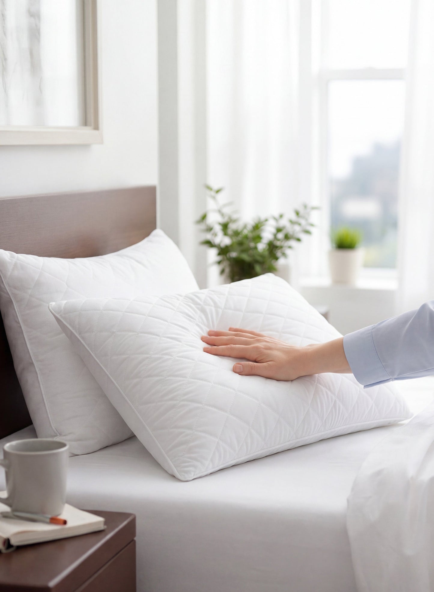 EXIMO ComfortQuilt Pillow — Soft Support & Breathable Comfort | 45x65cm Hollow Fiber PARAJOHN UAE