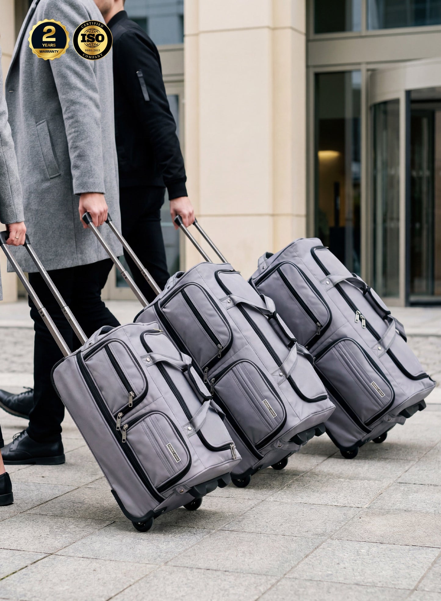 Parajohn Carry Max 3PCS Expandable 2-Wheel Duffle Bag Set – Large Capacity Rolling Travel Bag Set (20”, 24”, 28”), Durable Nylon Luggage with Trolley Handle PARAJOHN UAE