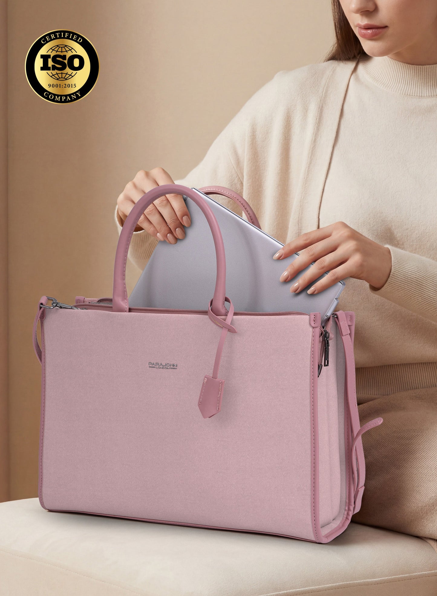 Parajohn London Ladies Bag | Women’s Elegant 15.6 inch Laptop Tote Bag Classy Computer Briefcase PARAJOHN UAE