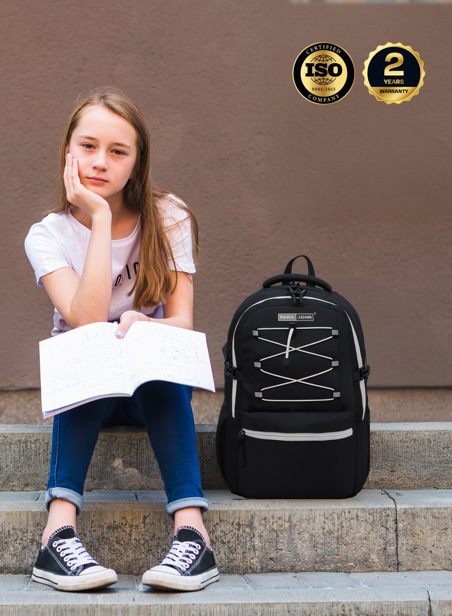 Para John Bubblio 19 inches School Backpack – 30L Capacity, Functional & Durable with Multi-Pocket Organization PARAJOHN UAE