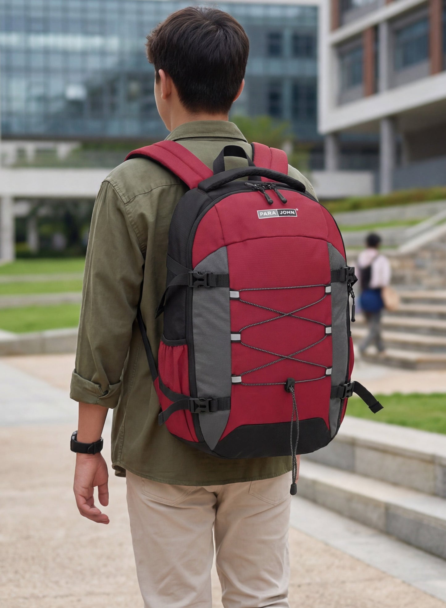 Parajohn Trexon School Backpack — Ergonomic Comfort | 18" Waterproof Polyester Bag PARAJOHN UAE