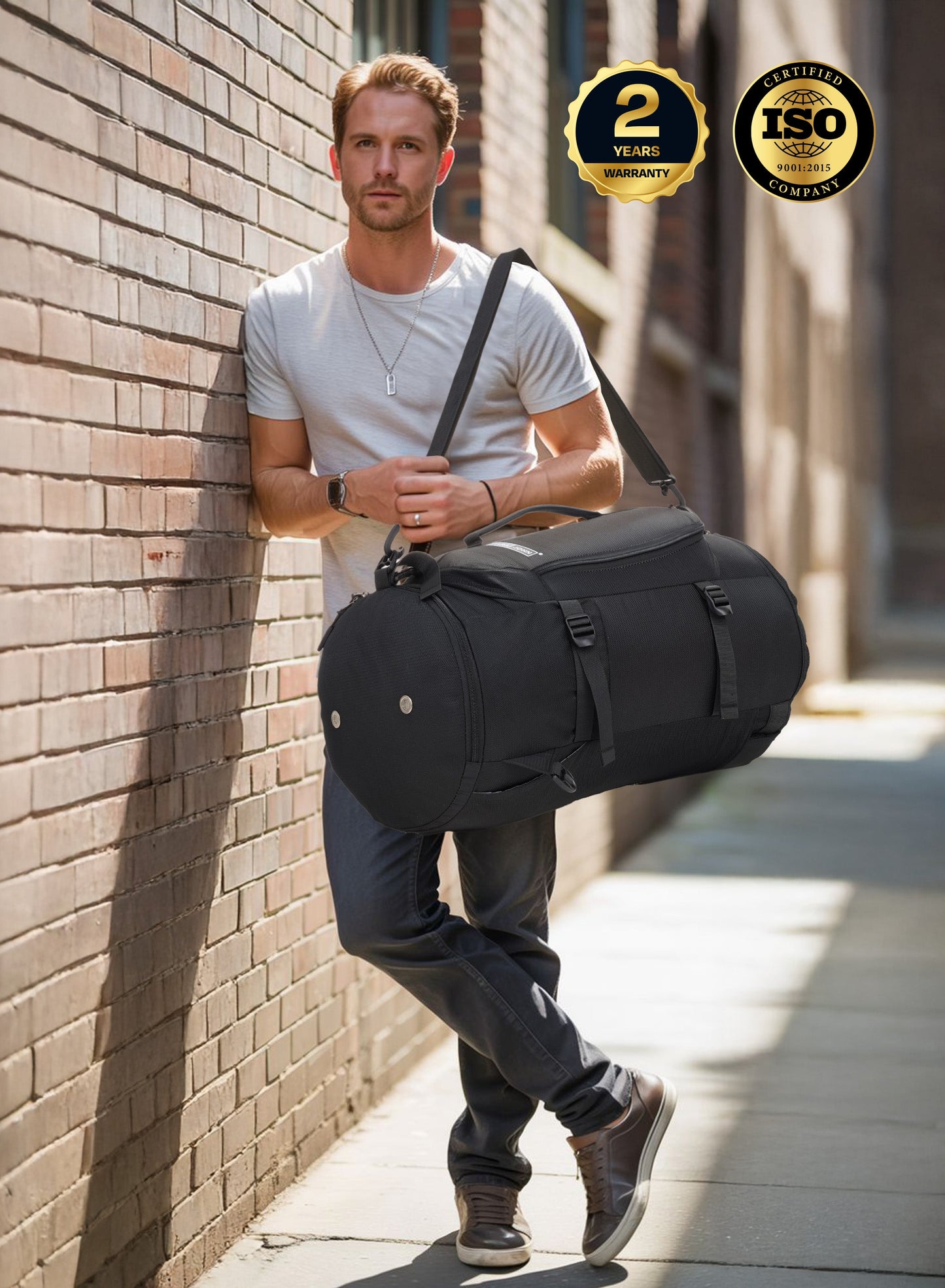 Para John Dualuxe Travel Backpack – 39L 23.5” Multi-Carry Polyester Bag for Gym, Sports & Travel with Dual Carry Options & Durable Build PARAJOHN UAE