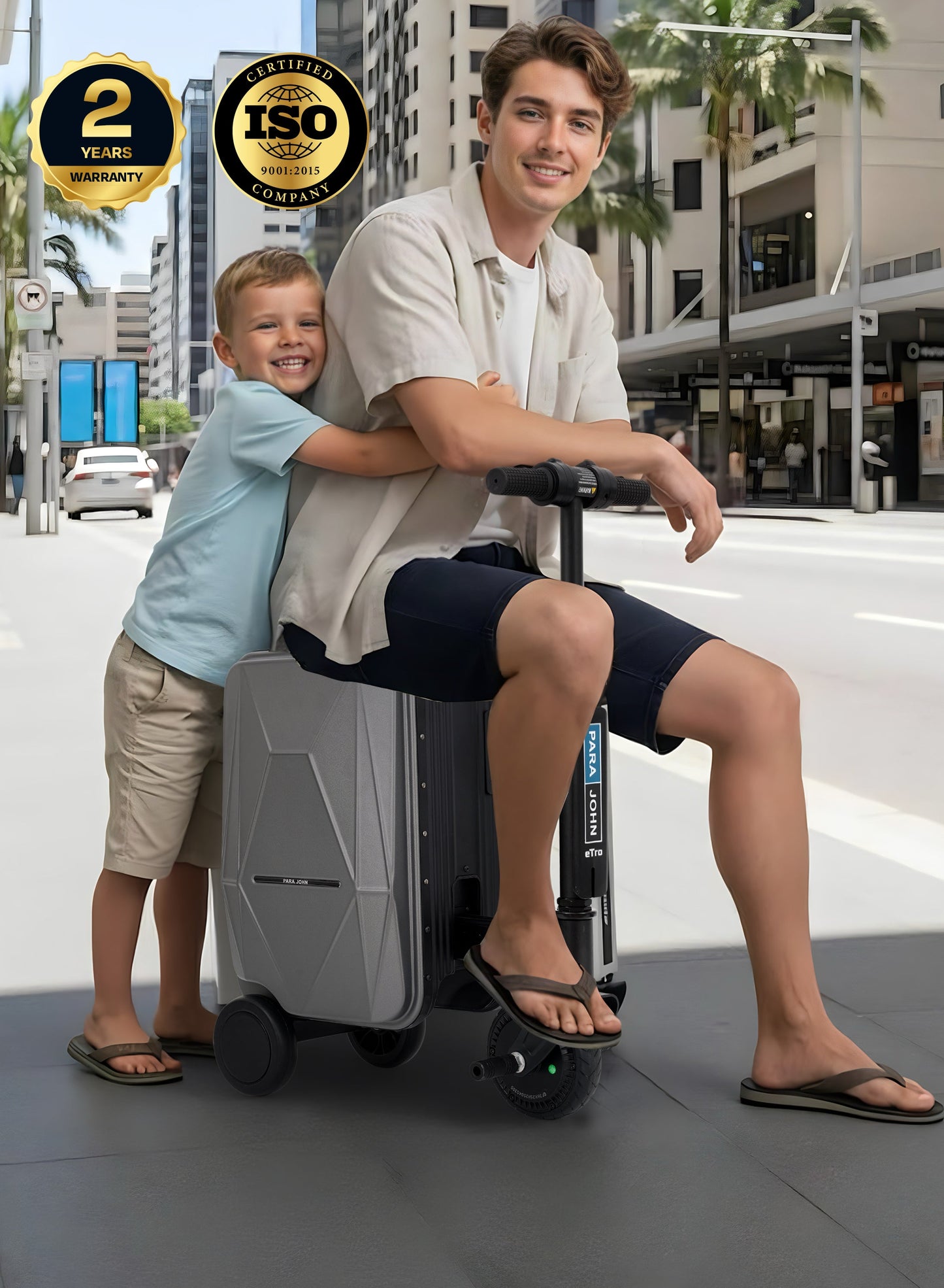 Parajohn Etro Cabin Size 20 inches Rideable Aluminum + Polycarbonate Rechargeable Electric Suitcase Scooter PARAJOHN UAE