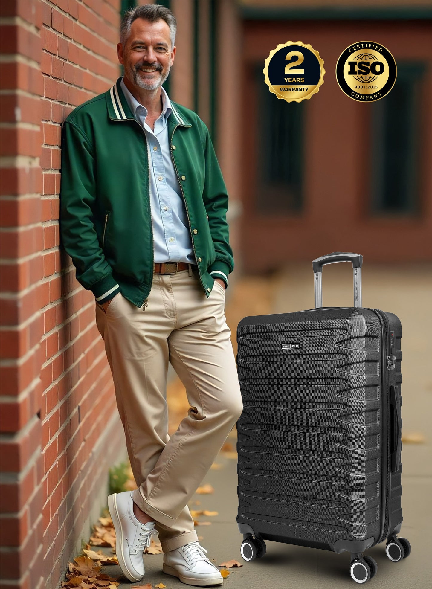 Parajohn Evoline Series 3 Piece Lightweight Luggage Set | Small 10KG, Medium 20KG & Large 30KG ABS 8 Wheels Luggage PARAJOHN UAE