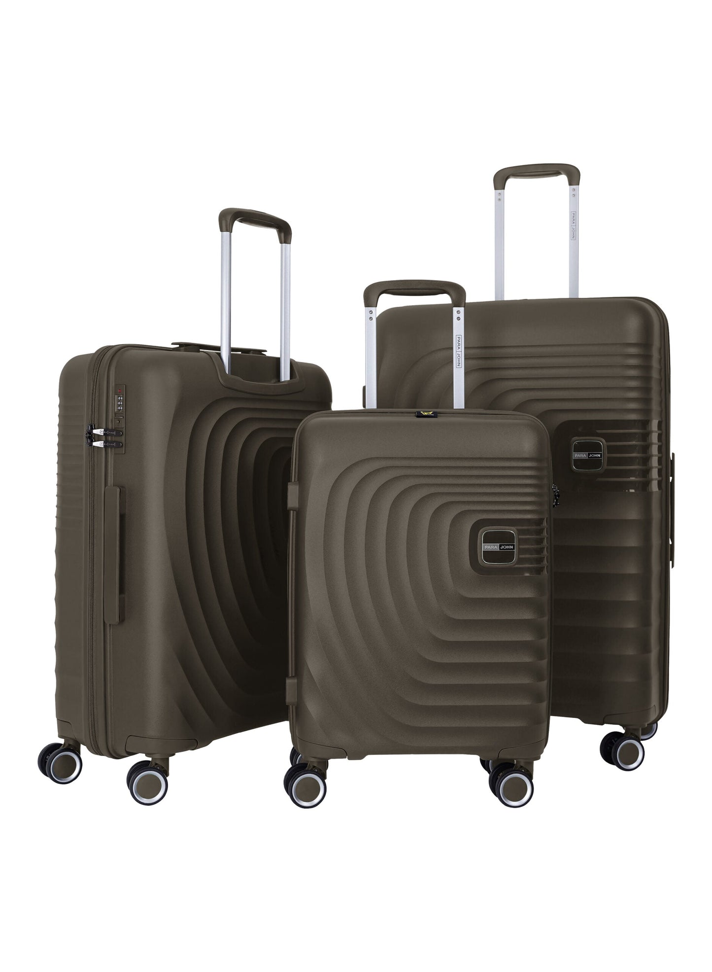 Gravity 3-Piece PP Hardside Spinner Luggage Trolley Set PARA JOHN