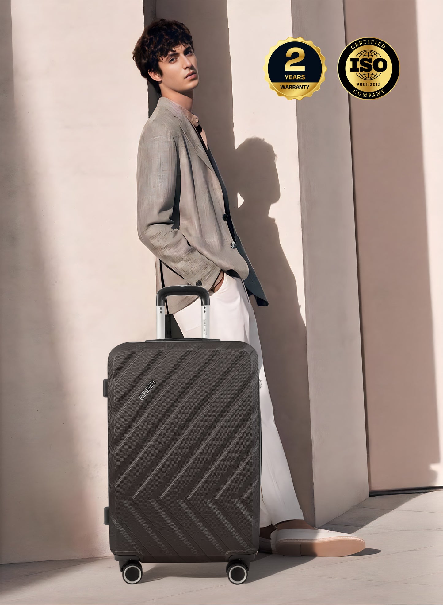 Parajohn Prisma Series 1 Piece Durable Lightweight Cabin 24 inches Carrying 20KG Material-ABS 8 Wheels Hard sided Travel Suitcase