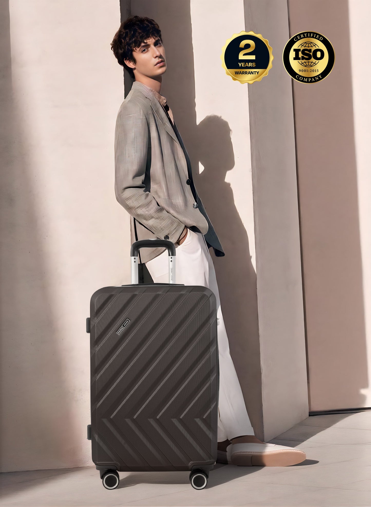 Parajohn Prisma Series 3 Piece Lightweight Luggage Set | Small 10KG, Medium 20KG & Large 30KG ABS 8 Wheels Luggage PARAJOHN UAE
