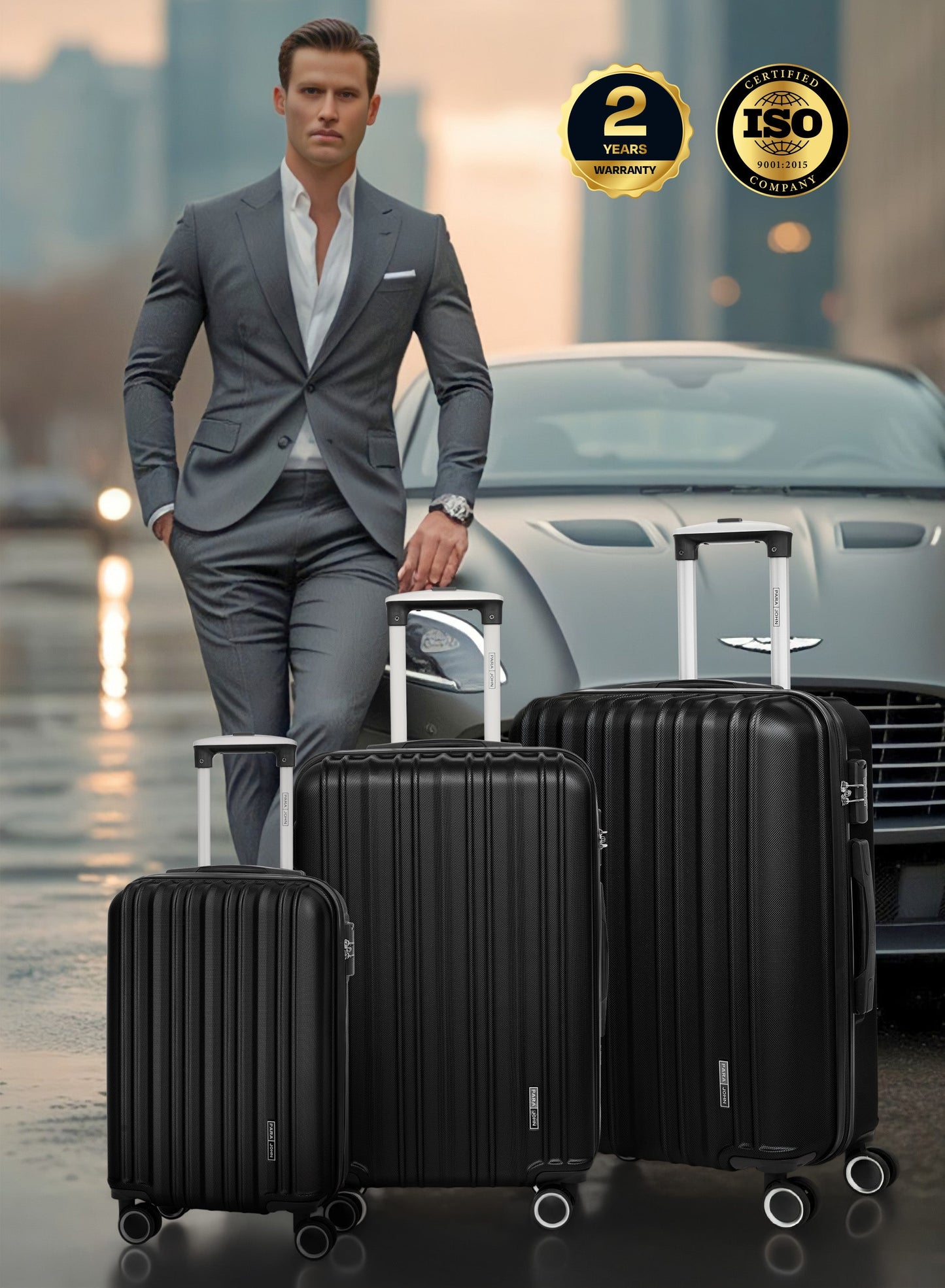 Parajohn Keno 3 Piece Lightweight ABS 20, 24 & 28 inches 8 Wheels Luggage Set PARAJOHN UAE