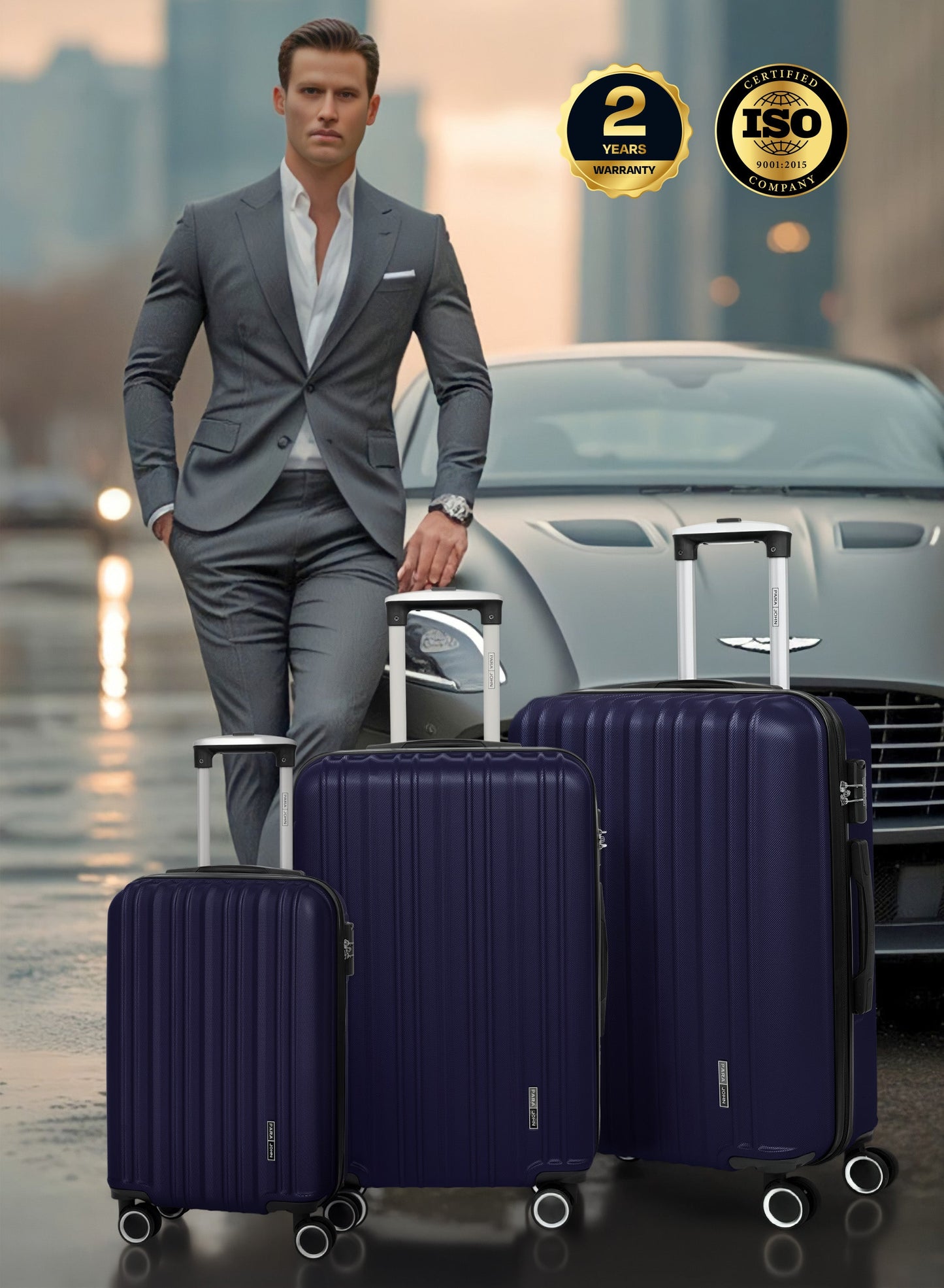 Parajohn Large 28 inches 1 Piece Durable Lightweight Carrying 30KG Material-ABS 8 Wheels Hard sided Travel Suitcase PARAJOHN UAE