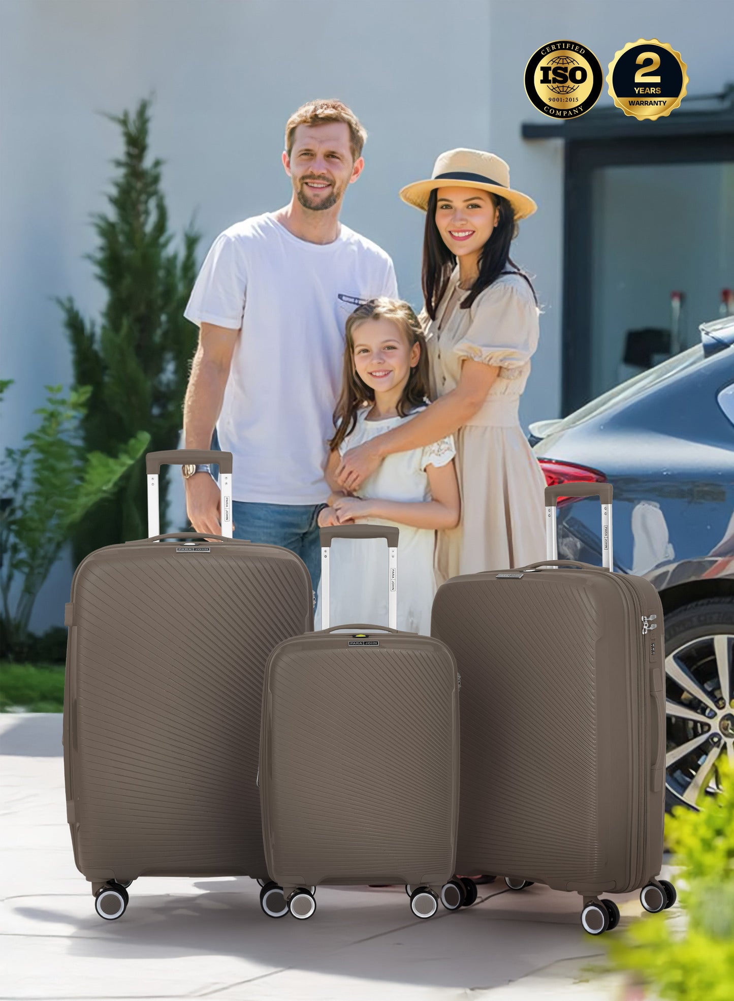 Parajohn Traceline 3-Piece PP Luggage Set | Expandable PARAJOHN UAE