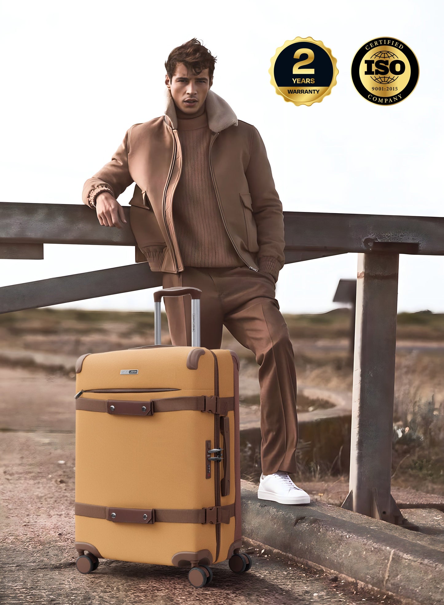 Parajohn Retro 3-Piece Luggage Set | Vintage Style, ABS PARAJOHN UAE