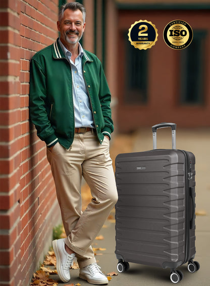 Parajohn Evoline Series 3 Piece Lightweight Luggage Set | Small 10KG, Medium 20KG & Large 30KG ABS 8 Wheels Luggage