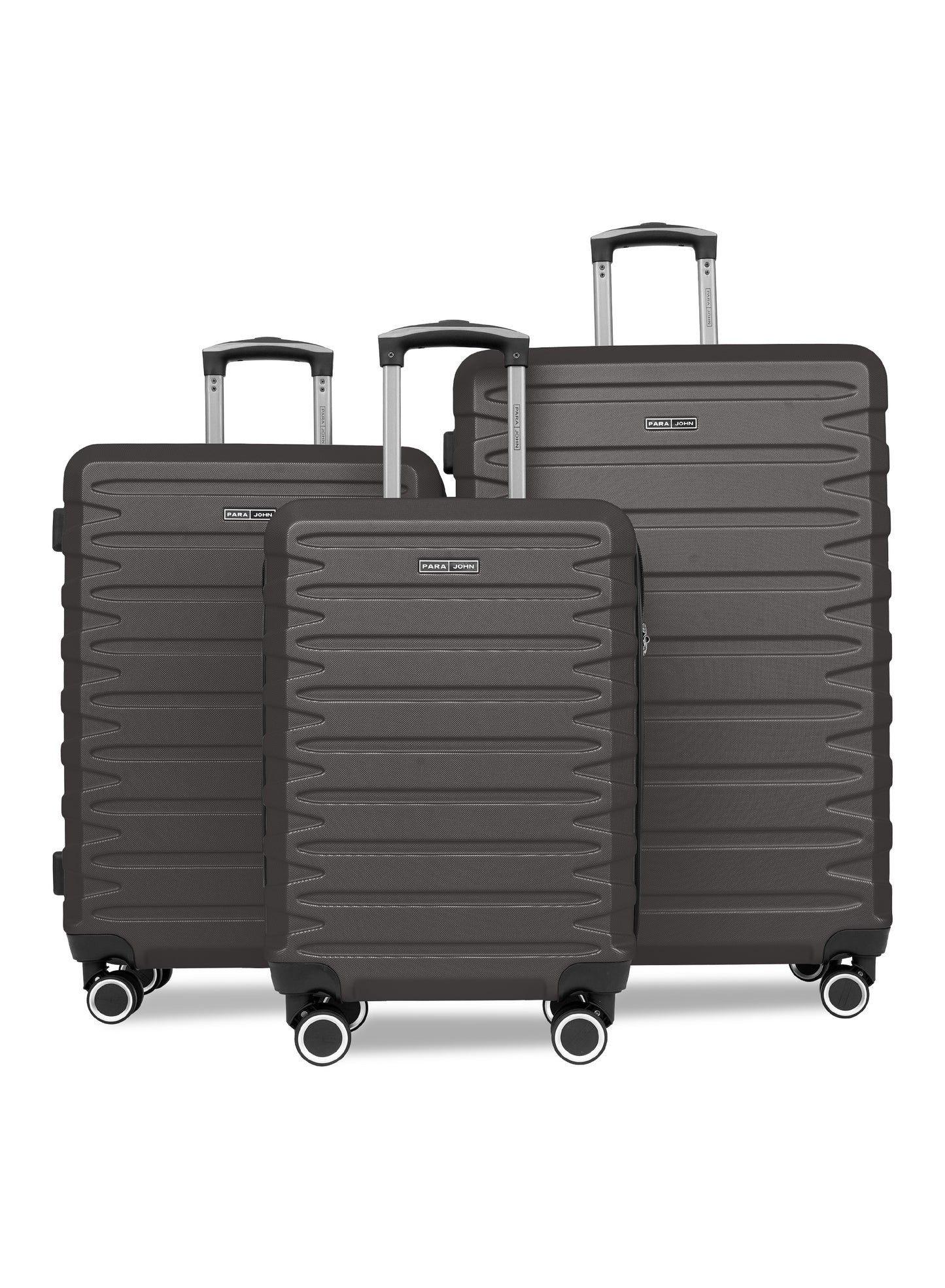 Parajohn Evoline Series 3 Piece Lightweight Luggage Set | Small 10KG, Medium 20KG & Large 30KG ABS 8 Wheels Luggage