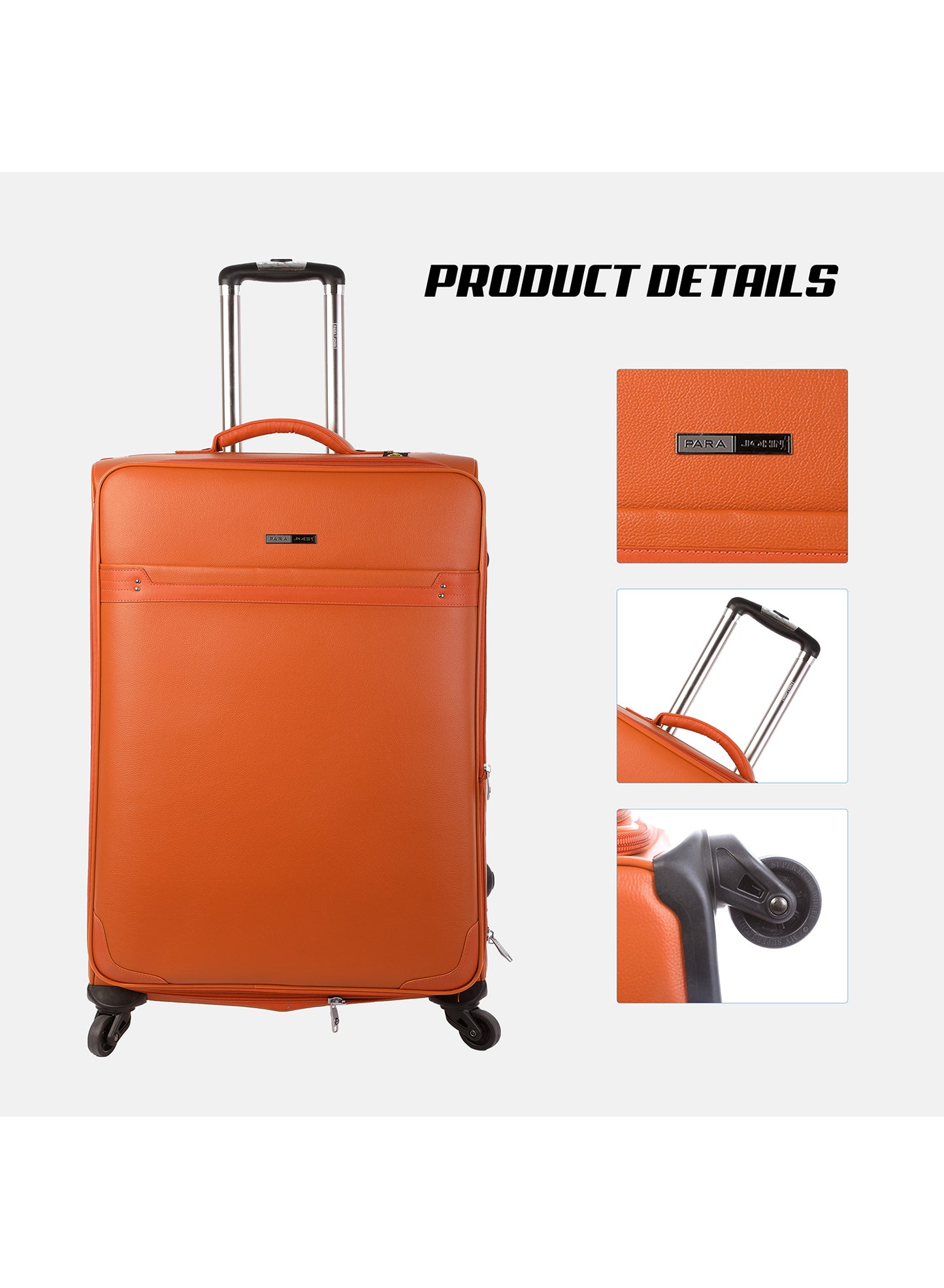 BigBolt 4-Piece PU Leather Premium Luggage Trolley Set