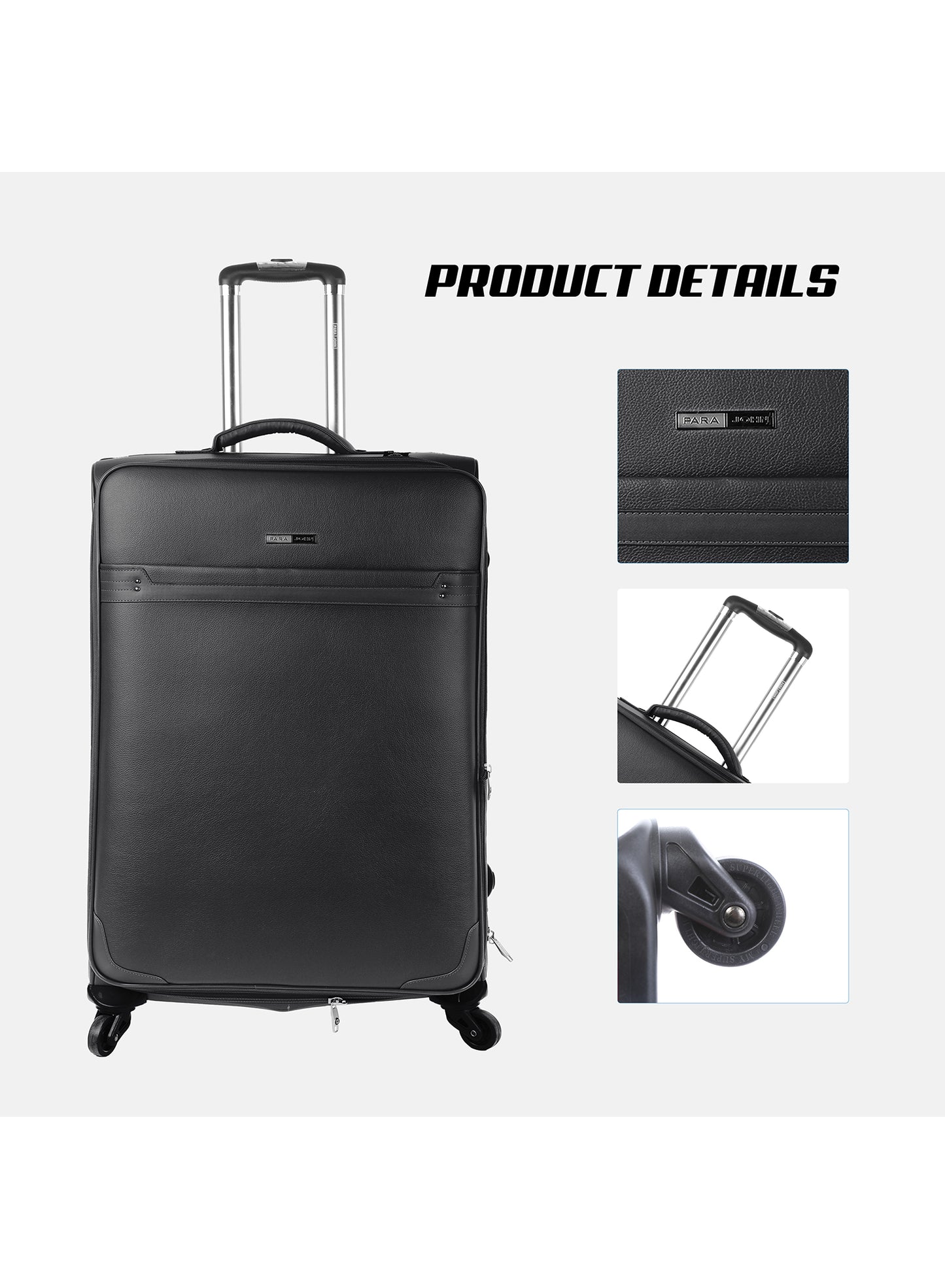 BigBolt 4-Piece PU Leather Premium Luggage Trolley Set