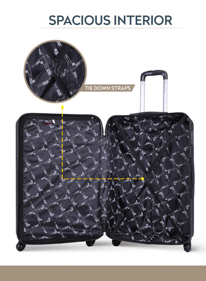 Circles 3-Piece ABS Hardside Spinner Luggage Trolley Set