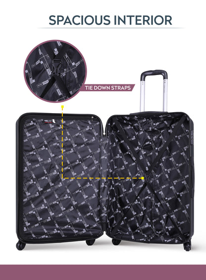 Circles 3-Piece ABS Hardside Spinner Luggage Trolley Set