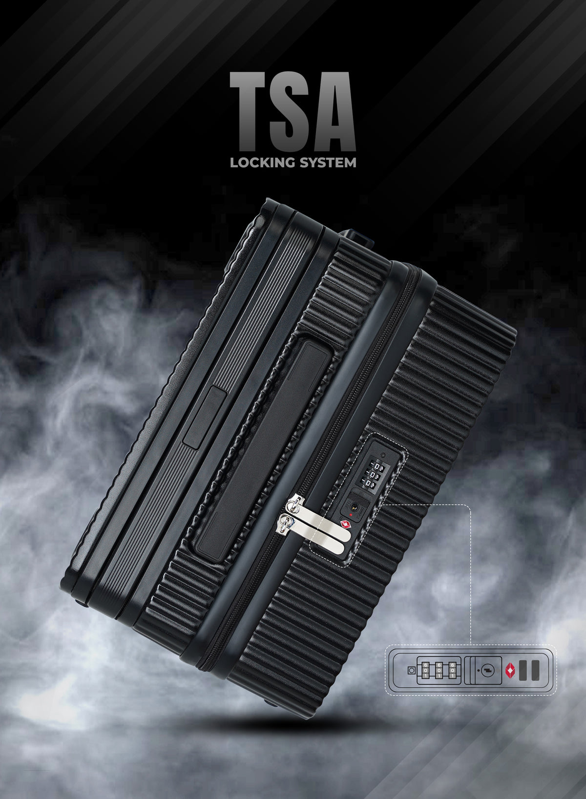 Parajohn Strada Series Cabin PC Luggage | Wide Handle Suitcase
