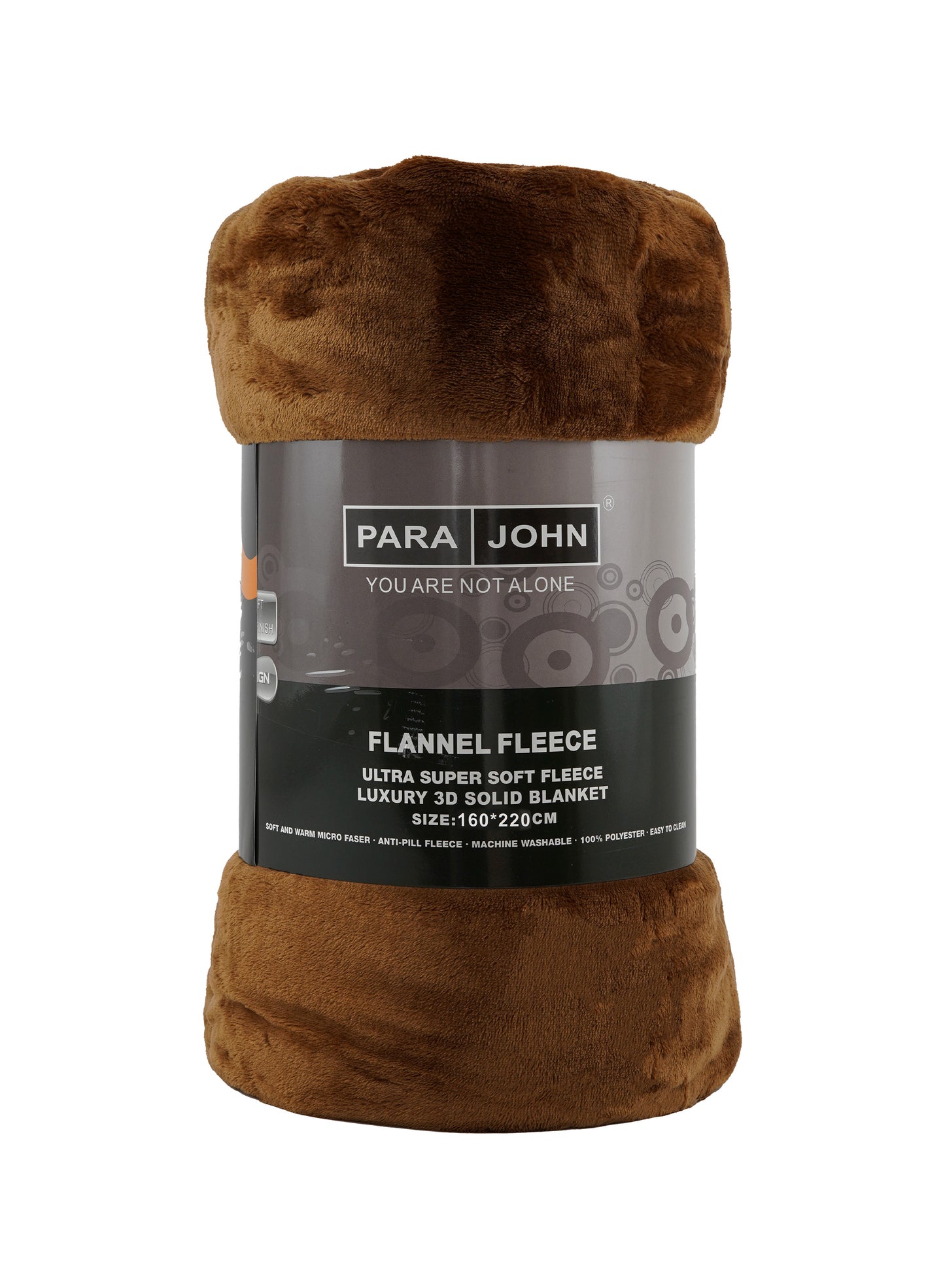 Single Flannel Fleece Blanket 160 × 220 cm – Luxury Soft Solid Single Ply Blanket, Premium Anti-Pill Polyester, Lightweight & Cozy by Parajohn
