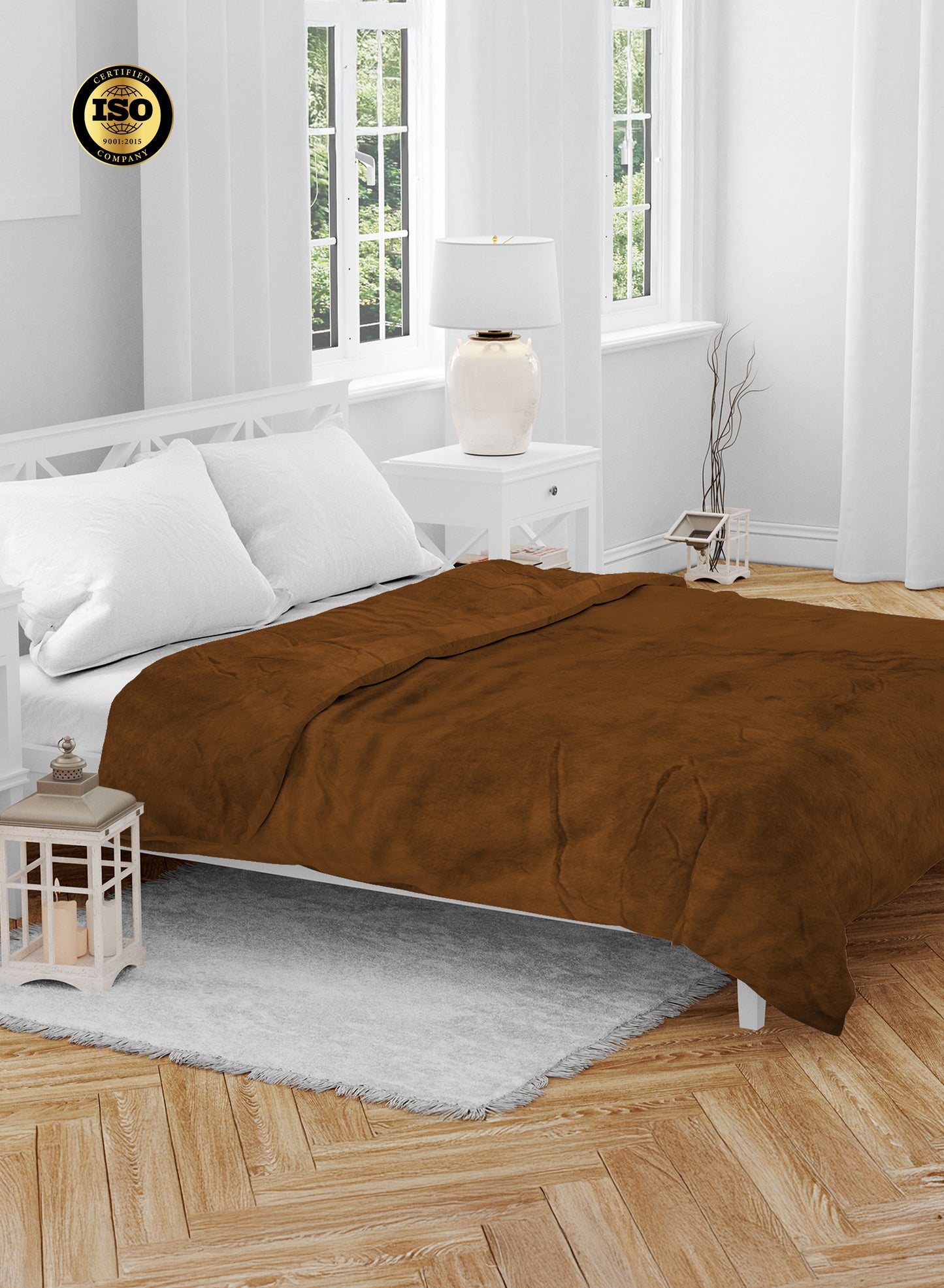 Single Flannel Fleece Blanket 160 × 220 cm – Luxury Soft Solid Single Ply Blanket, Premium Anti-Pill Polyester, Lightweight & Cozy by Parajohn