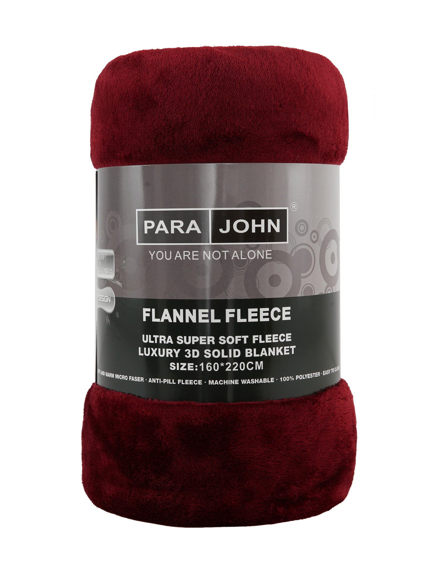 Single Flannel Fleece Blanket 160 × 220 cm – Luxury Soft Solid Single Ply Blanket, Premium Anti-Pill Polyester, Lightweight & Cozy by Parajohn