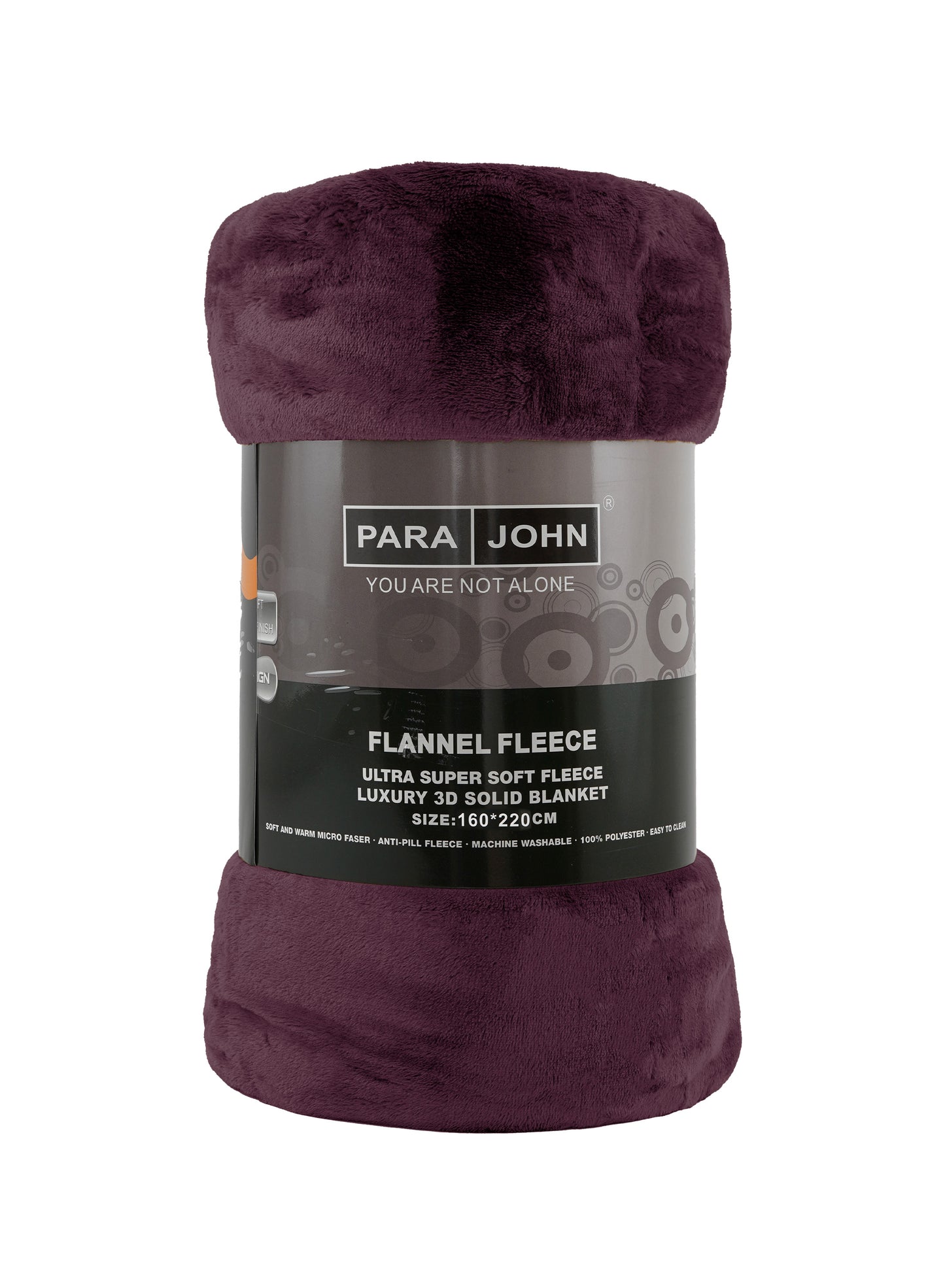 Single Flannel Fleece Blanket 160 × 220 cm – Luxury Soft Solid Single Ply Blanket, Premium Anti-Pill Polyester, Lightweight & Cozy by Parajohn