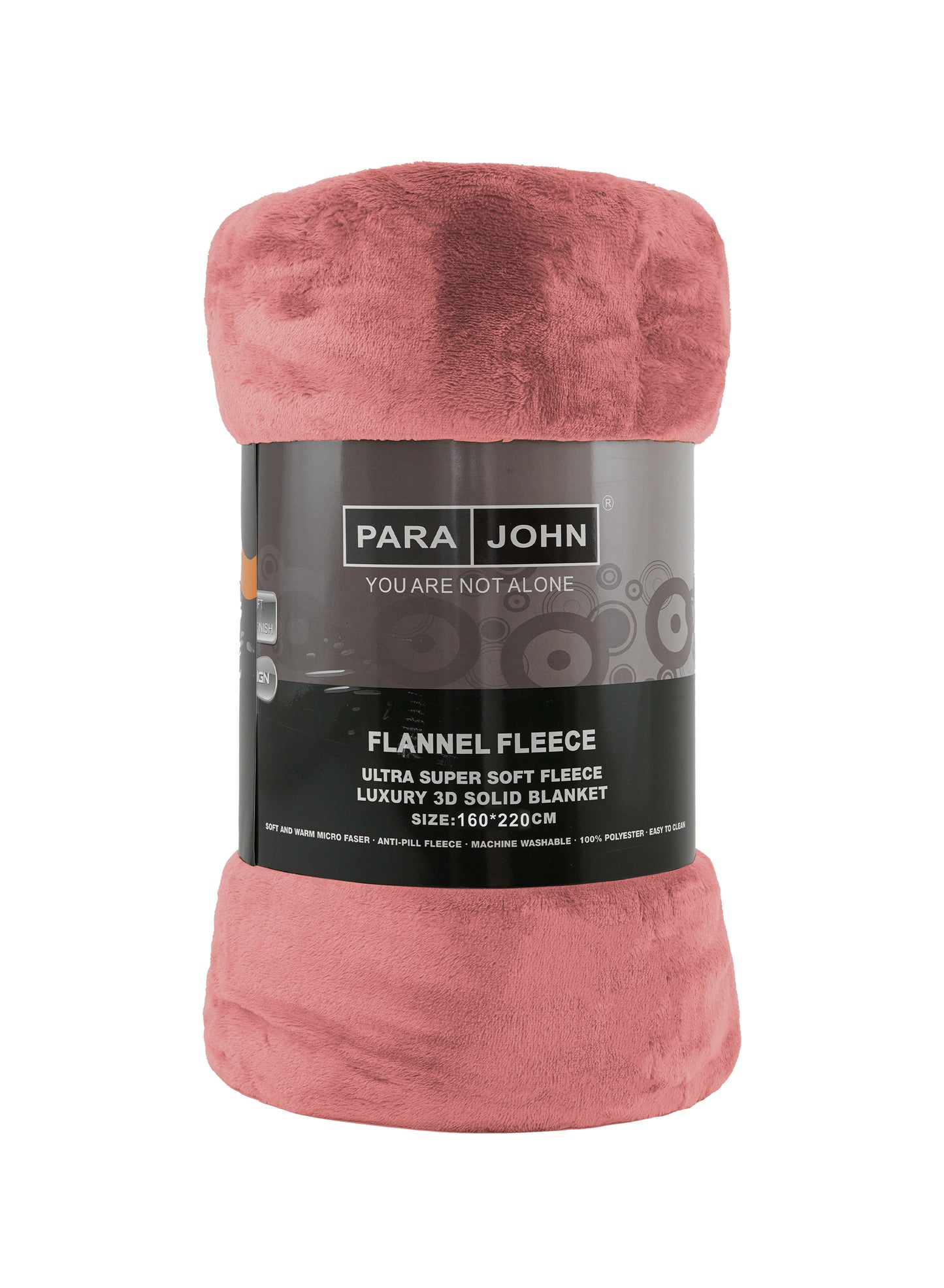 Single Flannel Fleece Blanket 160 × 220 cm – Luxury Soft Solid Single Ply Blanket, Premium Anti-Pill Polyester, Lightweight & Cozy by Parajohn