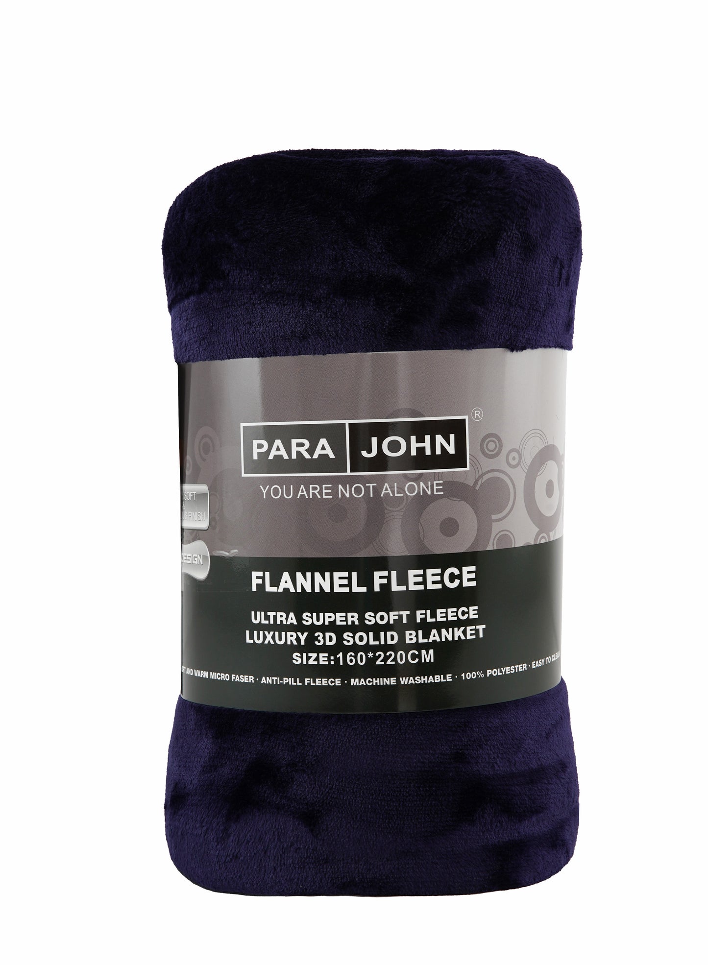 Single Flannel Fleece Blanket 160 × 220 cm – Luxury Soft Solid Single Ply Blanket, Premium Anti-Pill Polyester, Lightweight & Cozy by Parajohn