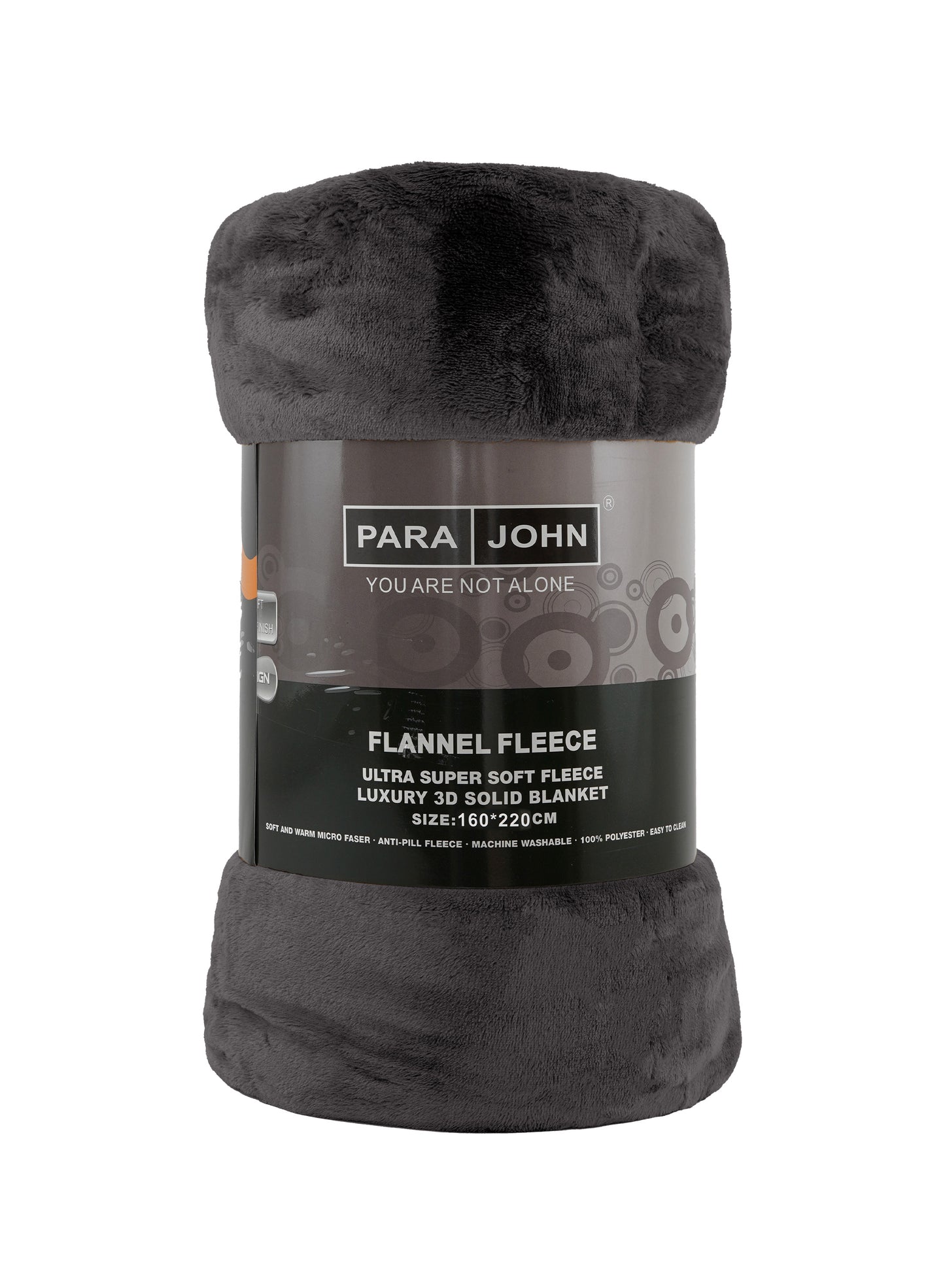 Single Flannel Fleece Blanket 160 × 220 cm – Luxury Soft Solid Single Ply Blanket, Premium Anti-Pill Polyester, Lightweight & Cozy by Parajohn