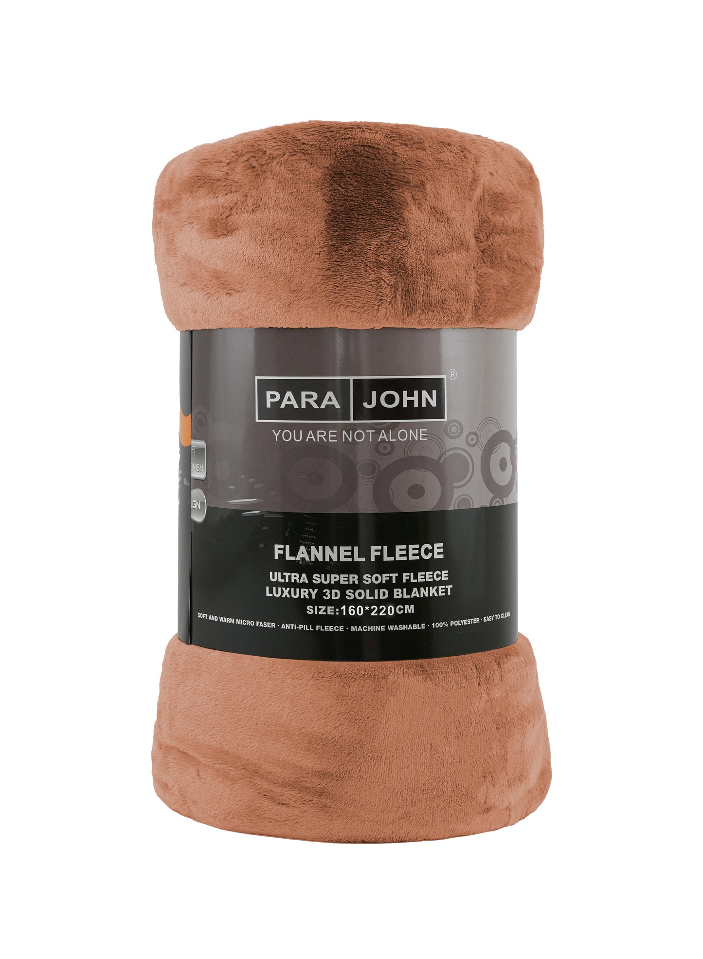 Single Flannel Fleece Blanket 160 × 220 cm – Luxury Soft Solid Single Ply Blanket, Premium Anti-Pill Polyester, Lightweight & Cozy by Parajohn