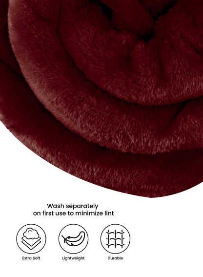 Single Flannel Fleece Blanket 160 × 220 cm – Luxury Soft Solid Single Ply Blanket, Premium Anti-Pill Polyester, Lightweight & Cozy by Parajohn