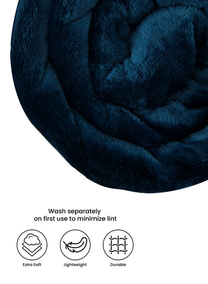 Single Flannel Fleece Blanket 160 × 220 cm – Luxury Soft Solid Single Ply Blanket, Premium Anti-Pill Polyester, Lightweight & Cozy by Parajohn
