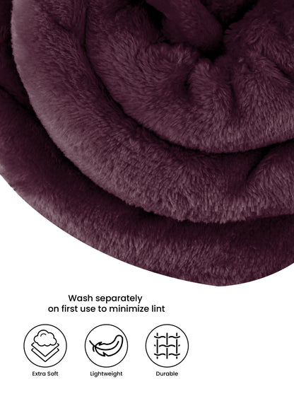 Single Flannel Fleece Blanket 160 × 220 cm – Luxury Soft Solid Single Ply Blanket, Premium Anti-Pill Polyester, Lightweight & Cozy by Parajohn