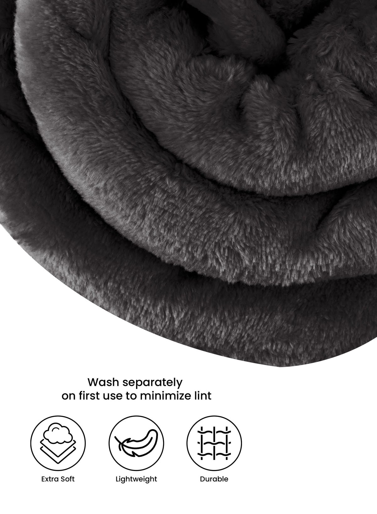 Parajohn Single Flannel Fleece Blanket | Anti-Pill Polyester – Single Bed Size