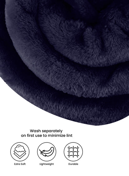 Single Flannel Fleece Blanket 160 × 220 cm – Luxury Soft Solid Single Ply Blanket, Premium Anti-Pill Polyester, Lightweight & Cozy by Parajohn