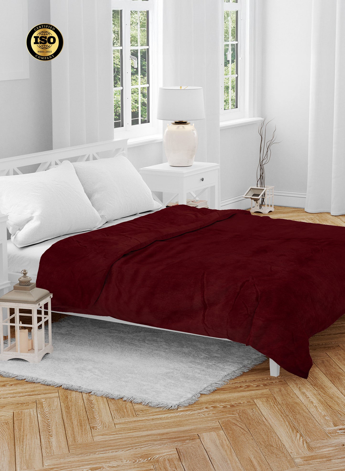 Single Flannel Fleece Blanket 160 × 220 cm – Luxury Soft Solid Single Ply Blanket, Premium Anti-Pill Polyester, Lightweight & Cozy by Parajohn