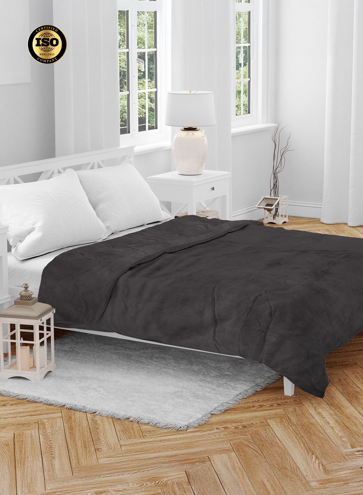 Single Flannel Fleece Blanket 160 × 220 cm – Luxury Soft Solid Single Ply Blanket, Premium Anti-Pill Polyester, Lightweight & Cozy by Parajohn