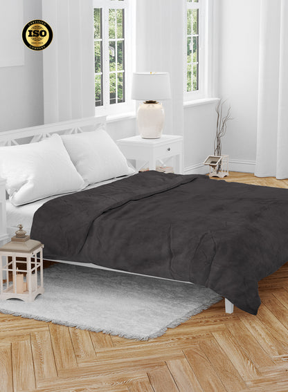 Single Flannel Fleece Blanket 160 × 220 cm – Luxury Soft Solid Single Ply Blanket, Premium Anti-Pill Polyester, Lightweight & Cozy by Parajohn