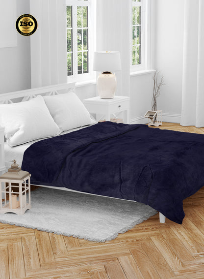 Single Flannel Fleece Blanket 160 × 220 cm – Luxury Soft Solid Single Ply Blanket, Premium Anti-Pill Polyester, Lightweight & Cozy by Parajohn