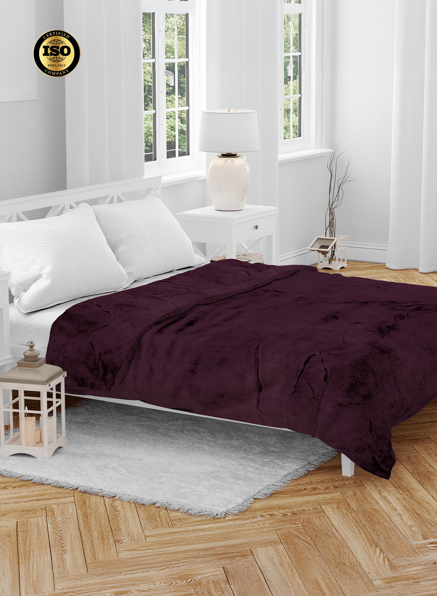 Single Flannel Fleece Blanket 160 × 220 cm – Luxury Soft Solid Single Ply Blanket, Premium Anti-Pill Polyester, Lightweight & Cozy by Parajohn