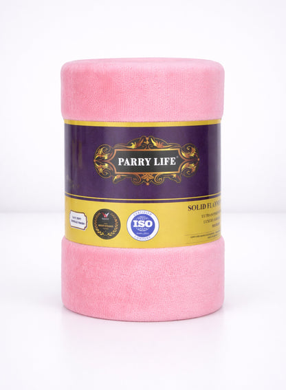 Parry Life Double Solid Flannel Fleece Blanket – Ultra Soft Polyester, Machine Washable, Double Bed Size  PARAJOHN UAE