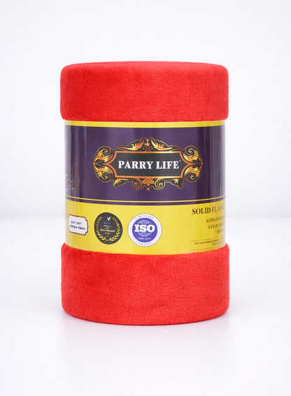 Parry Life Double Solid Flannel Fleece Blanket – Ultra Soft Polyester, Machine Washable, Double Bed Size  PARAJOHN UAE