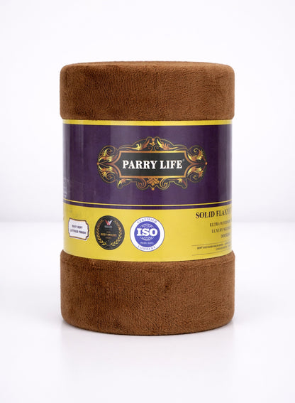 Parry Life Double Solid Flannel Fleece Blanket – Ultra Soft Polyester, Machine Washable, Double Bed Size  PARAJOHN UAE