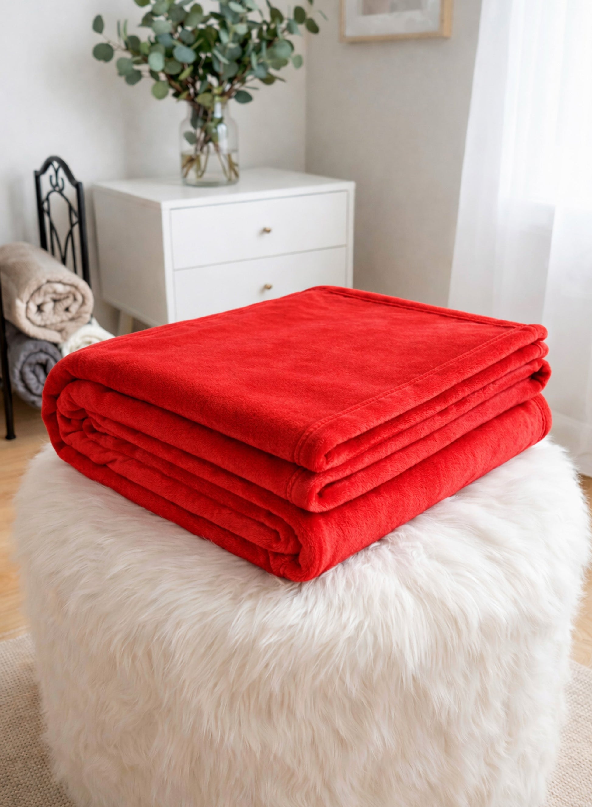 Parry Life Double Solid Flannel Fleece Blanket – Ultra Soft Polyester, Machine Washable, Double Bed Size  PARAJOHN UAE