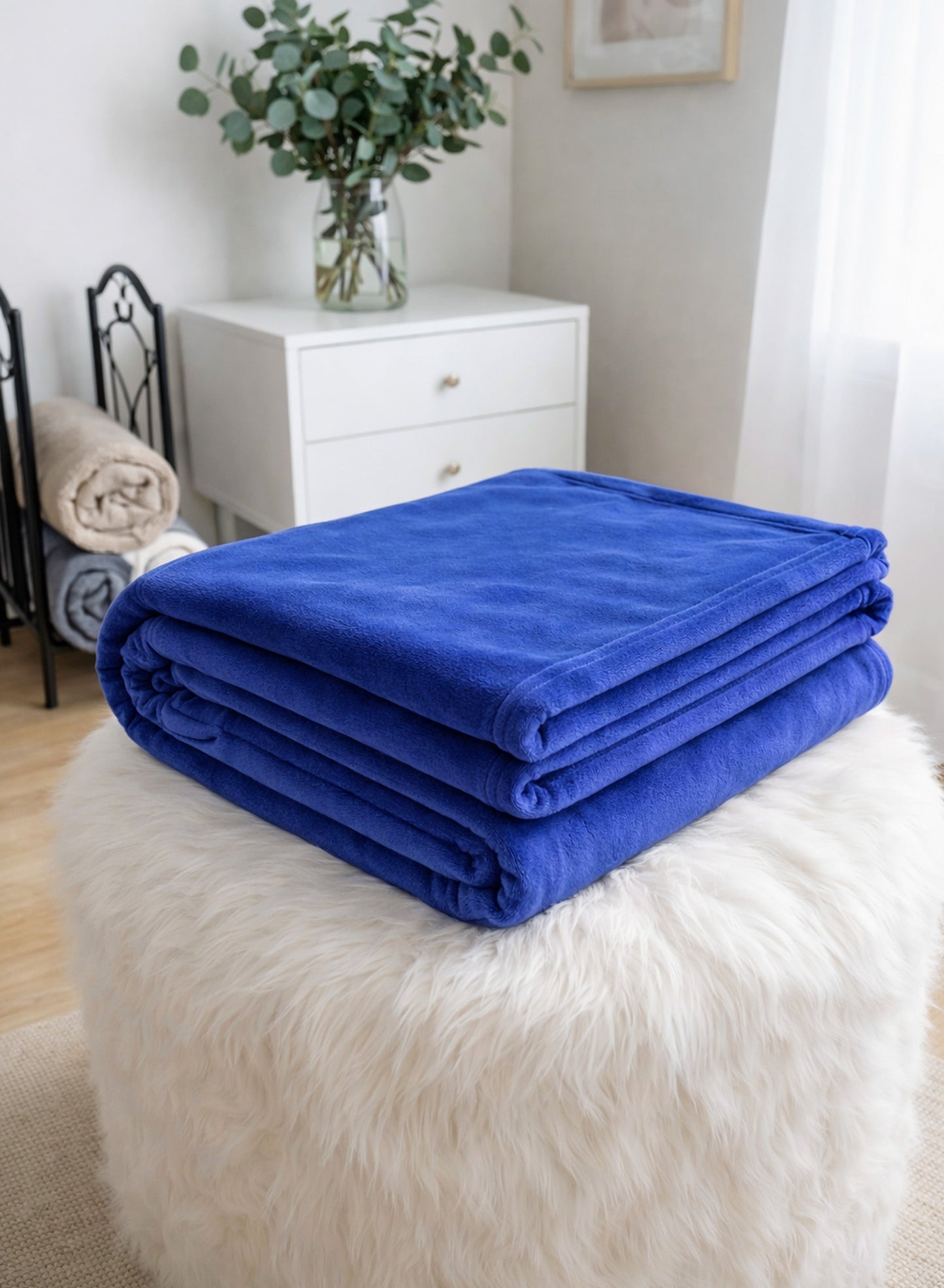 Parry Life Double Solid Flannel Fleece Blanket – Ultra Soft Polyester, Machine Washable, Double Bed Size  PARAJOHN UAE