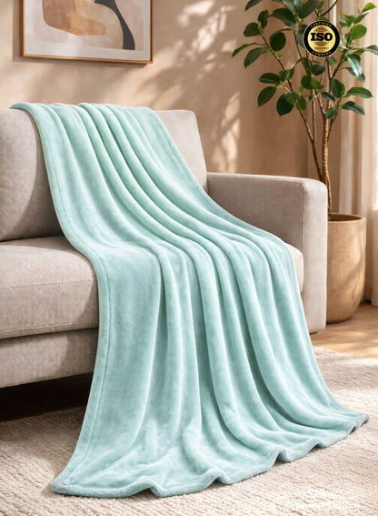 Parry Life Double Solid Flannel Fleece Blanket – Ultra Soft Polyester, Machine Washable, Double Bed Size  PARAJOHN UAE