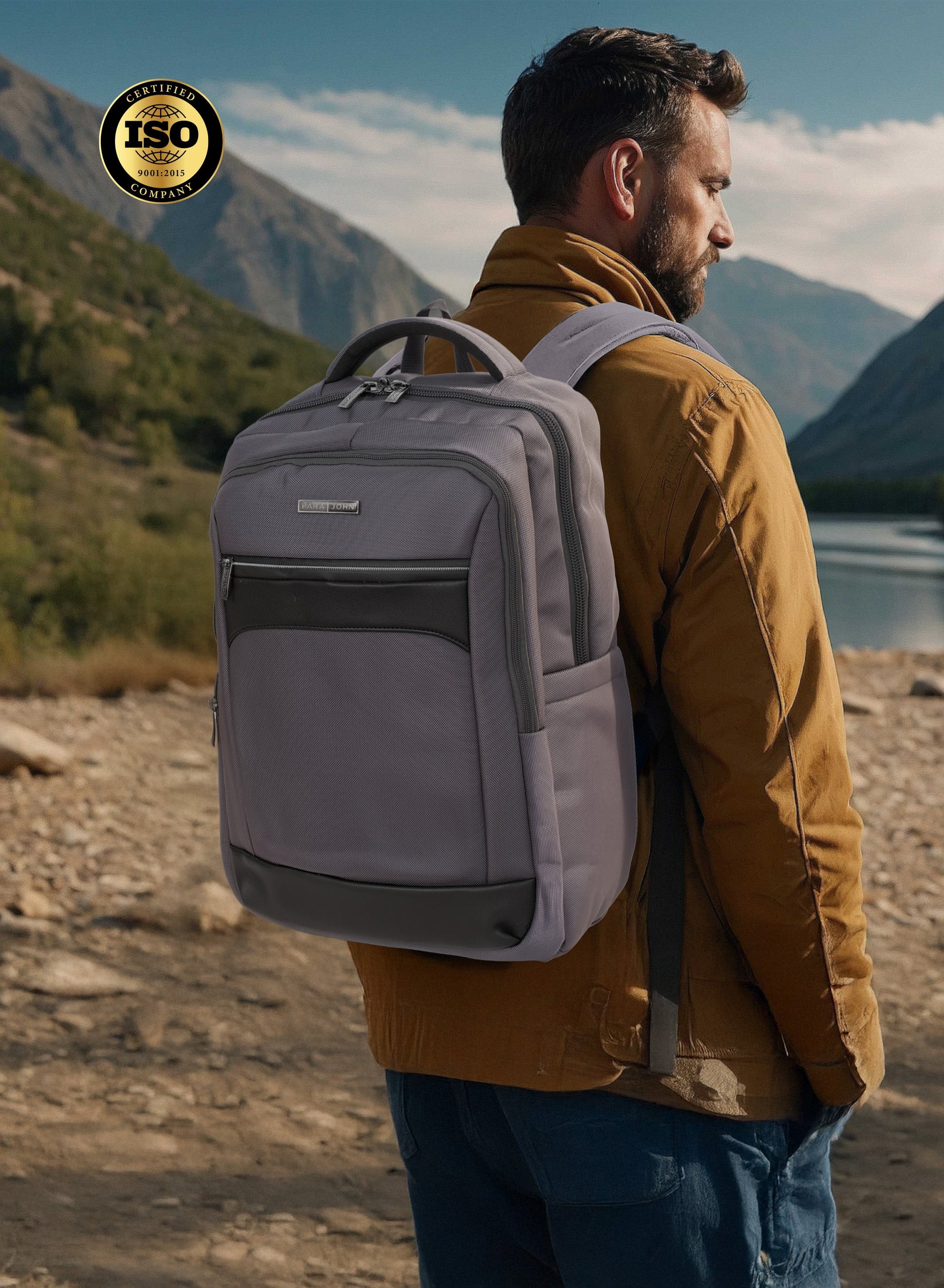 Parajohn TravelPro 18 Inch Travel Backpack for Men – Durable 600D Polyester Multi-Compartment Business & Travel Backpack with Heavy-Duty Zippers  PARAJOHN UAE