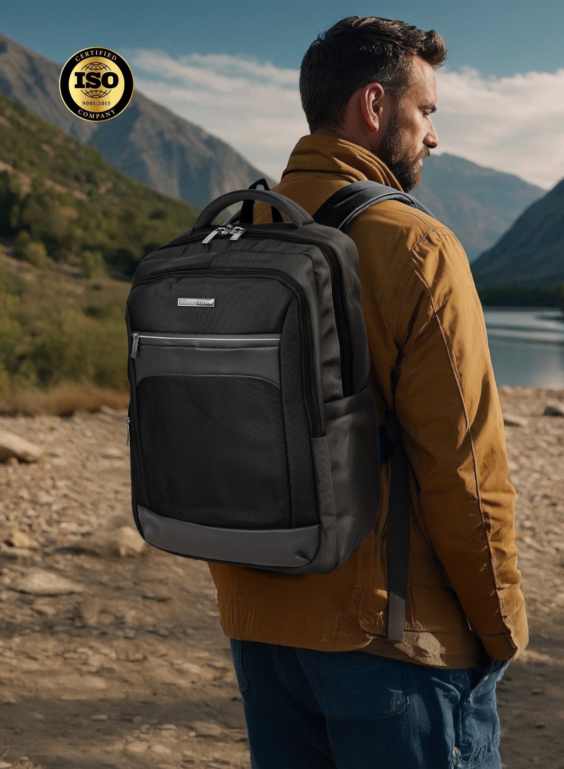 Parajohn TravelPro 18 Inch Travel Backpack for Men – Durable 600D Polyester Multi-Compartment Business & Travel Backpack with Heavy-Duty Zippers  PARAJOHN UAE
