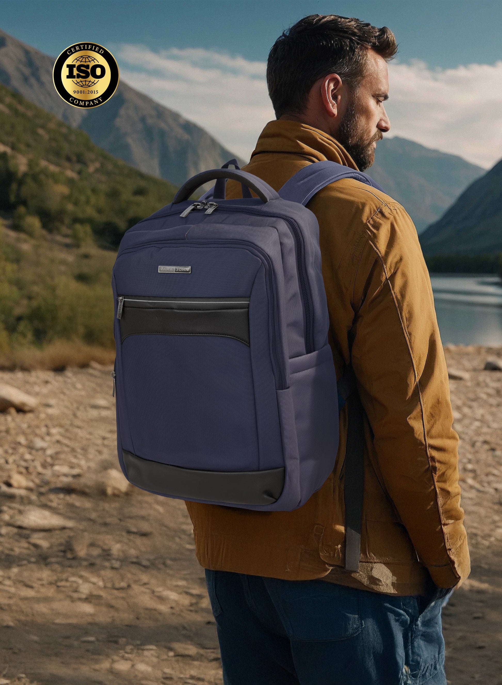 Parajohn TravelPro 18 Inch Travel Backpack for Men – Durable 600D Polyester Multi-Compartment Business & Travel Backpack with Heavy-Duty Zippers  PARAJOHN UAE