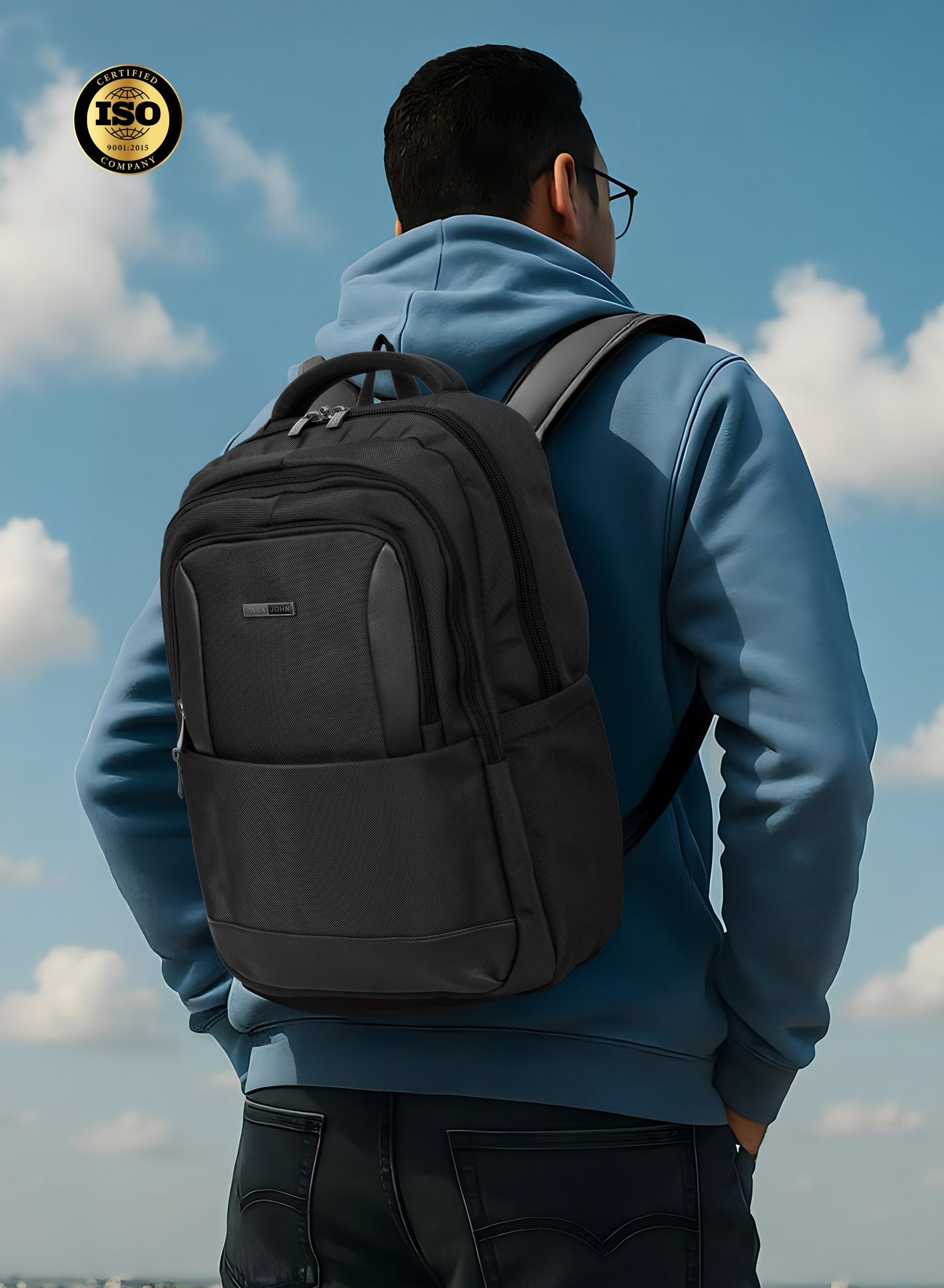 Parajohn TravelPro 18 Inch Travel Backpack for Men – Durable 600D Polyester Multi-Compartment Business & Travel Backpack with Heavy-Duty Zippers  PARAJOHN UAE